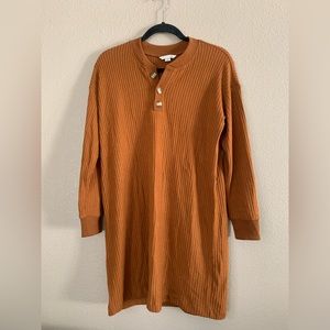 Orangey Brown Mid length dress